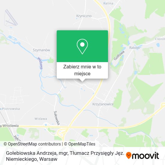 Mapa Gołebiowska Andrzeja, mgr, Tłumacz Przysięgły Jęz. Niemieckiego