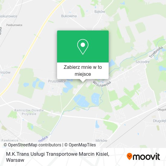 Mapa M.K.Trans Usługi Transportowe Marcin Kisiel