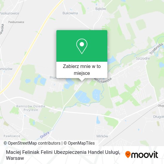 Mapa Maciej Feliniak Felini Ubezpieczenia Handel Usługi