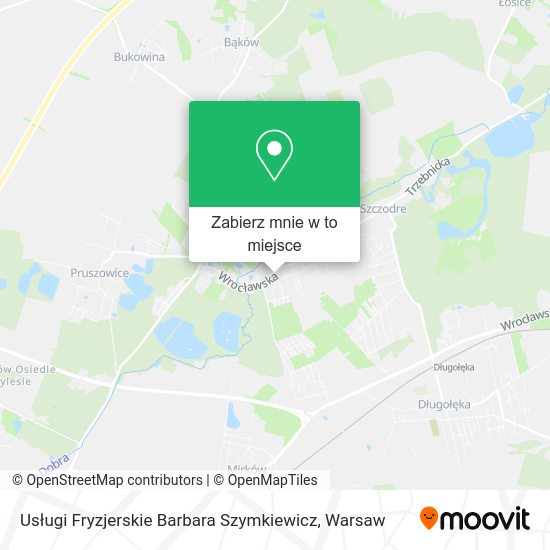 Mapa Usługi Fryzjerskie Barbara Szymkiewicz