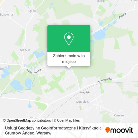 Mapa Usługi Geodezyjne Geoinformatyczne i Klasyfikacja Gruntów Angeo