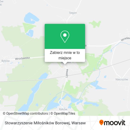 Mapa Stowarzyszenie Miłośników Borowej