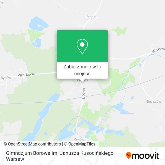 Mapa Gimnazjum Borowa im. Janusza Kusocińskiego