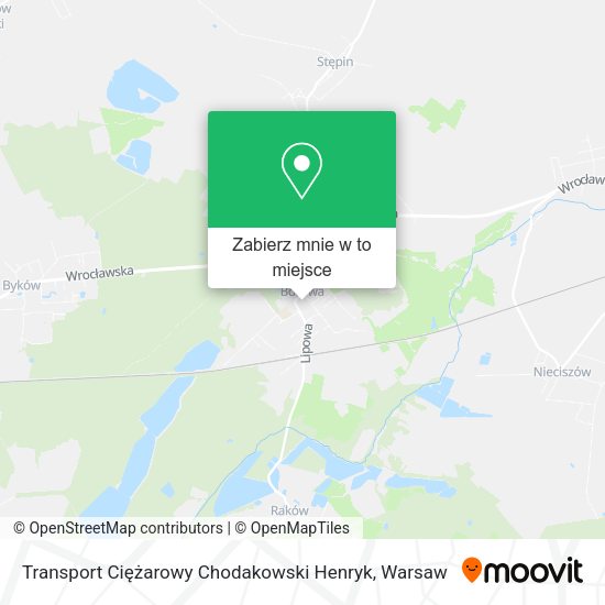 Mapa Transport Ciężarowy Chodakowski Henryk