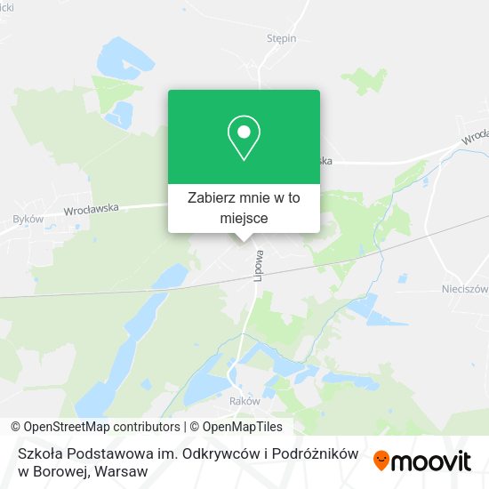 Mapa Szkoła Podstawowa im. Odkrywców i Podróżników w Borowej