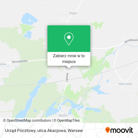 Mapa Urząd Pocztowy, ulica Akacjowa