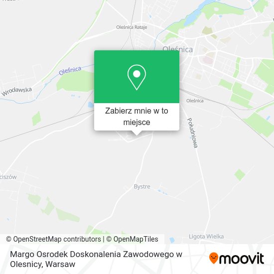 Mapa Margo Osrodek Doskonalenia Zawodowego w Olesnicy