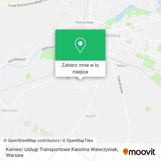 Mapa Kamex/ Usługi Transportowe Karolina Wawrzyniak