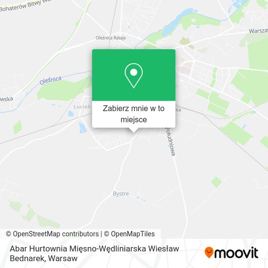 Mapa Abar Hurtownia Mięsno-Wędliniarska Wiesław Bednarek