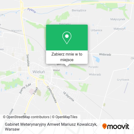 Mapa Gabinet Weterynaryjny Amwet Mariusz Kowalczyk
