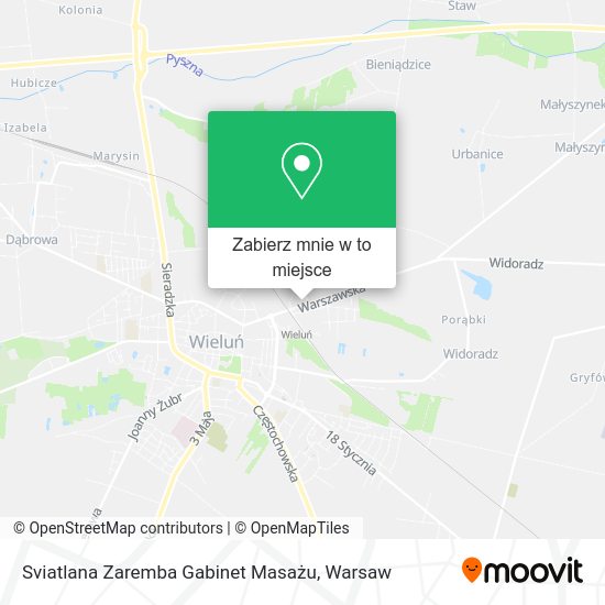 Mapa Sviatlana Zaremba Gabinet Masażu