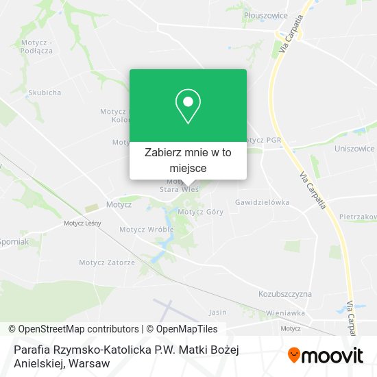 Mapa Parafia Rzymsko-Katolicka P.W. Matki Bożej Anielskiej