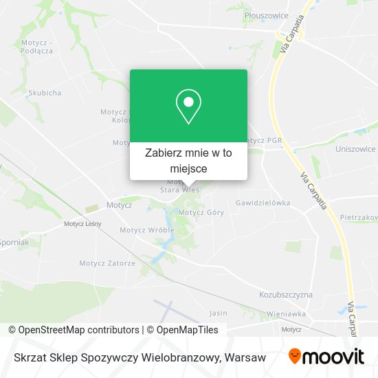 Mapa Skrzat Sklep Spozywczy Wielobranzowy