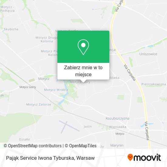 Mapa Pająk Service Iwona Tyburska