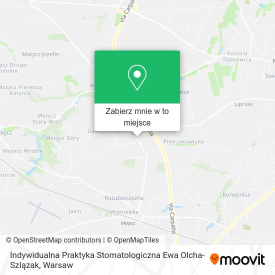 Mapa Indywidualna Praktyka Stomatologiczna Ewa Olcha-Szlązak