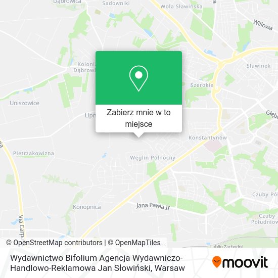 Mapa Wydawnictwo Bifolium Agencja Wydawniczo-Handlowo-Reklamowa Jan Słowiński