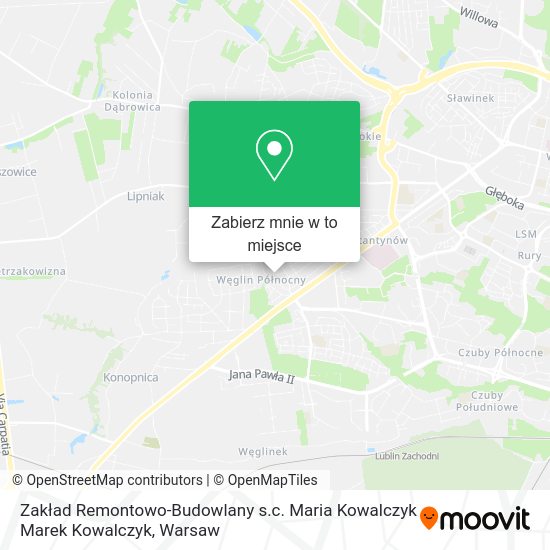 Mapa Zakład Remontowo-Budowlany s.c. Maria Kowalczyk Marek Kowalczyk