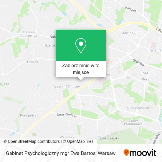 Mapa Gabinet Psychologiczny mgr Ewa Bartos