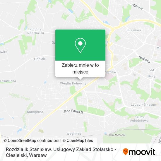 Mapa Rozdzialik Stanisław. Usługowy Zakład Stolarsko - Ciesielski