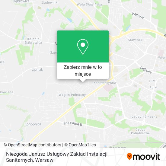 Mapa Niezgoda Janusz Usługowy Zakład Instalacji Sanitarnych