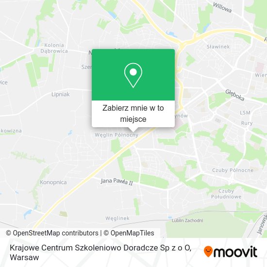 Mapa Krajowe Centrum Szkoleniowo Doradcze Sp z o O