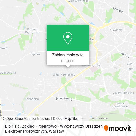 Mapa Elpir s.c. Zakład Projektowo - Wykonawczy Urządzeń Elektroenergetycznych