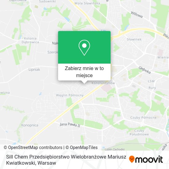 Mapa Sill Chem Przedsiębiorstwo Wielobranżowe Mariusz Kwiatkowski