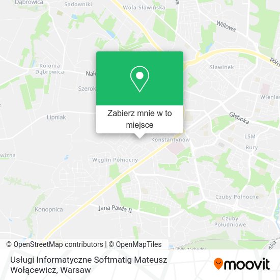 Mapa Usługi Informatyczne Softmatig Mateusz Wołącewicz