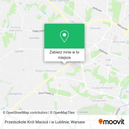 Mapa Przedszkole Król Maciuś i w Lublinie