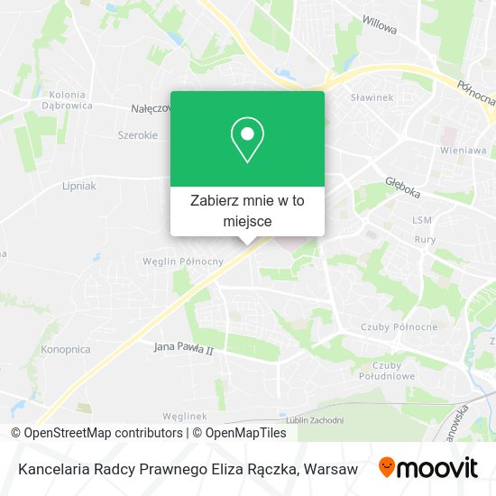 Mapa Kancelaria Radcy Prawnego Eliza Rączka