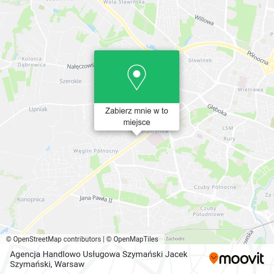 Mapa Agencja Handlowo Usługowa Szymański Jacek Szymański