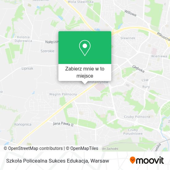 Mapa Szkoła Policealna Sukces Edukacja