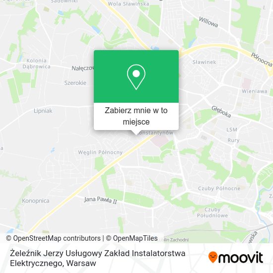 Mapa Żeleźnik Jerzy Usługowy Zakład Instalatorstwa Elektrycznego