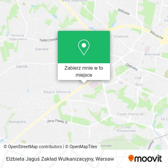 Mapa Elżbieta Jaguś Zakład Wulkanizacyjny