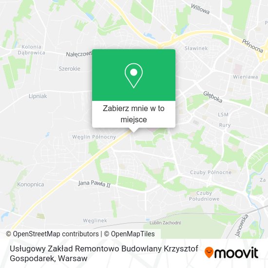 Mapa Usługowy Zakład Remontowo Budowlany Krzysztof Gospodarek