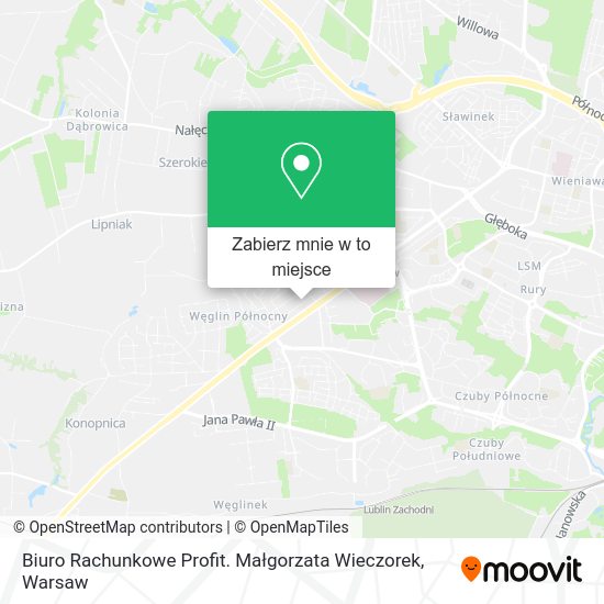 Mapa Biuro Rachunkowe Profit. Małgorzata Wieczorek