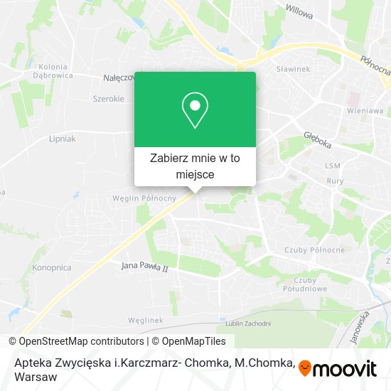 Mapa Apteka Zwycięska i.Karczmarz- Chomka, M.Chomka