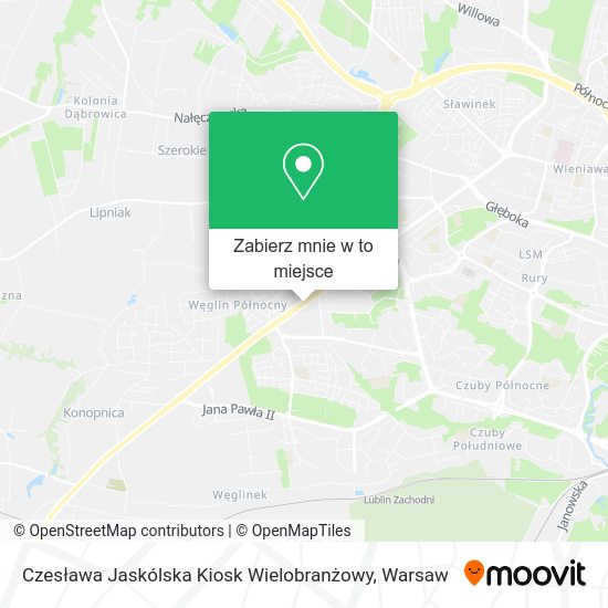 Mapa Czesława Jaskólska Kiosk Wielobranżowy