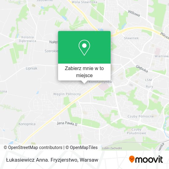 Mapa Łukasiewicz Anna. Fryzjerstwo