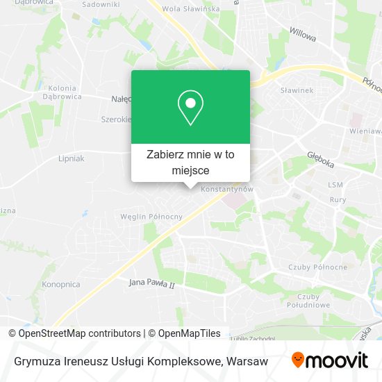 Mapa Grymuza Ireneusz Usługi Kompleksowe