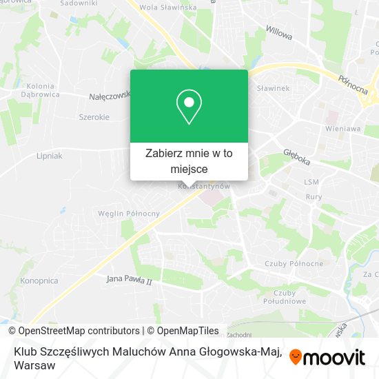 Mapa Klub Szczęśliwych Maluchów Anna Głogowska-Maj