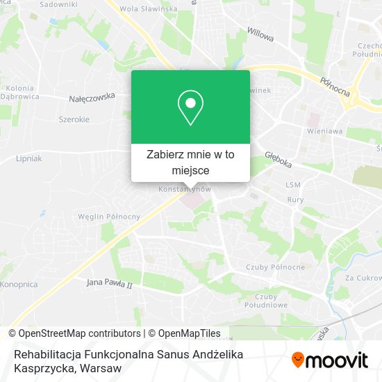 Mapa Rehabilitacja Funkcjonalna Sanus Andżelika Kasprzycka