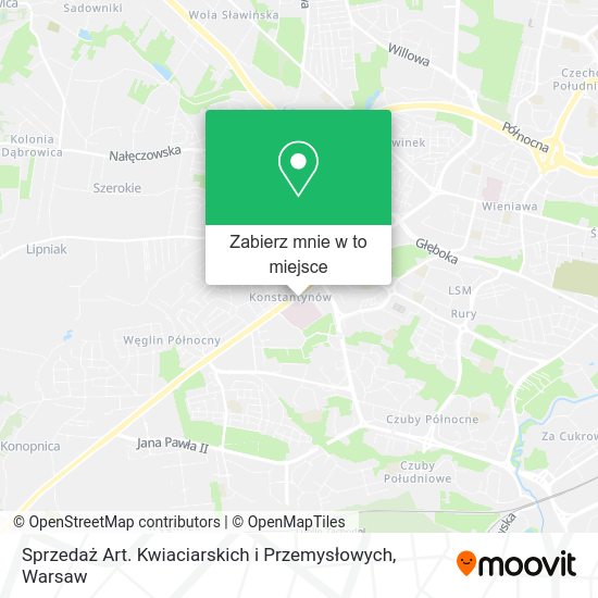 Mapa Sprzedaż Art. Kwiaciarskich i Przemysłowych