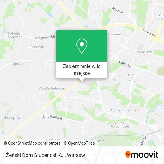 Mapa Żeński Dom Studencki Kul