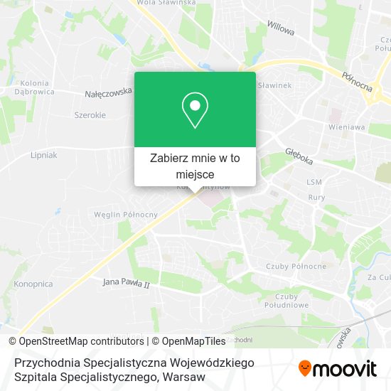 Mapa Przychodnia Specjalistyczna Wojewódzkiego Szpitala Specjalistycznego