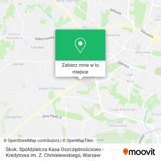 Mapa Skok. Spółdzielcza Kasa Oszczędnościowo - Kredytowa im. Z. Chmielewskiego