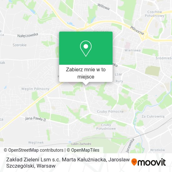 Mapa Zakład Zieleni Lsm s.c. Marta Kałużniacka, Jaroslaw Szczególski