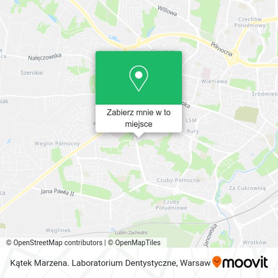 Mapa Kątek Marzena. Laboratorium Dentystyczne