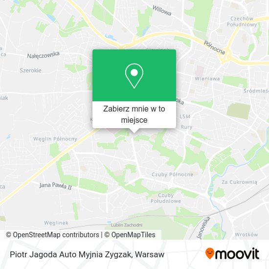 Mapa Piotr Jagoda Auto Myjnia Zygzak