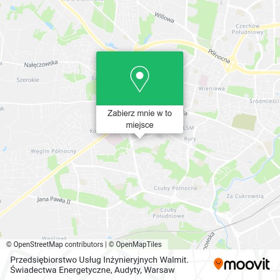 Mapa Przedsiębiorstwo Usług Inżynieryjnych Walmit. Świadectwa Energetyczne, Audyty